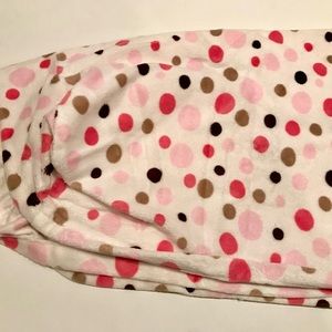 Pink polka dots minky diaper pad cover
